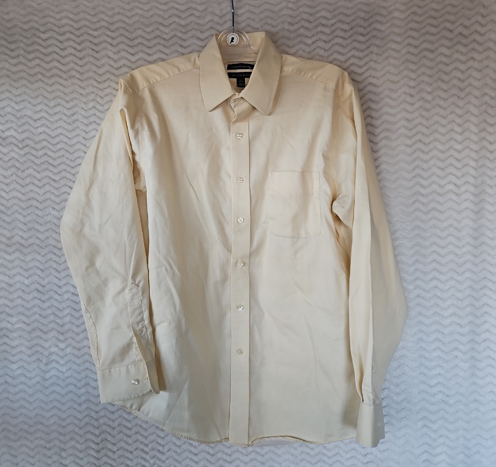 Statements Yellow Button-Up  Dress Shirt